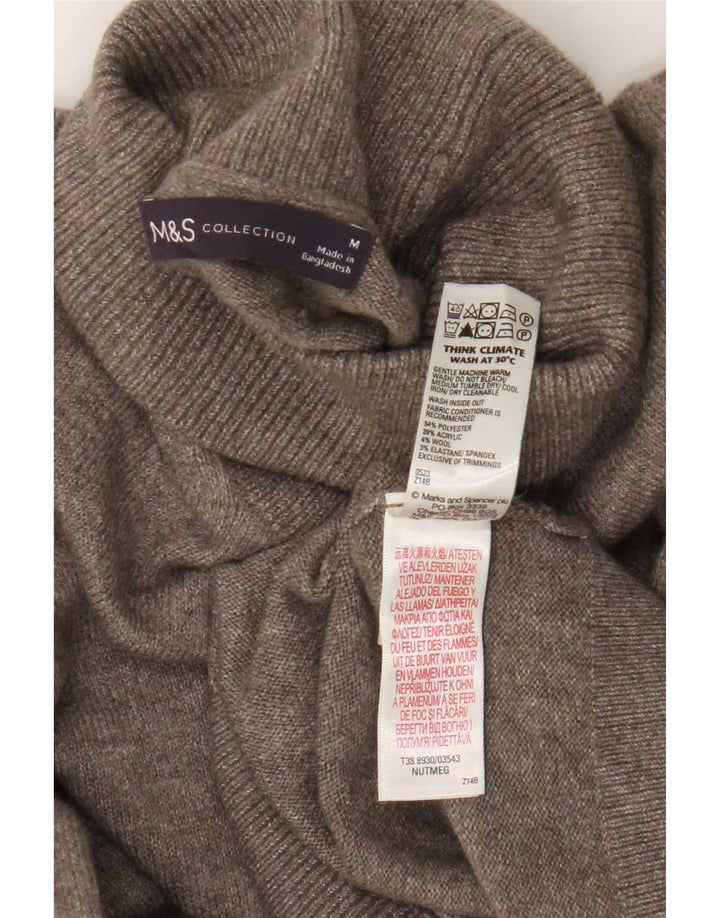 Pulover pentru bărbați Marks & Spencer cu gât rulat din poliester maro mediu