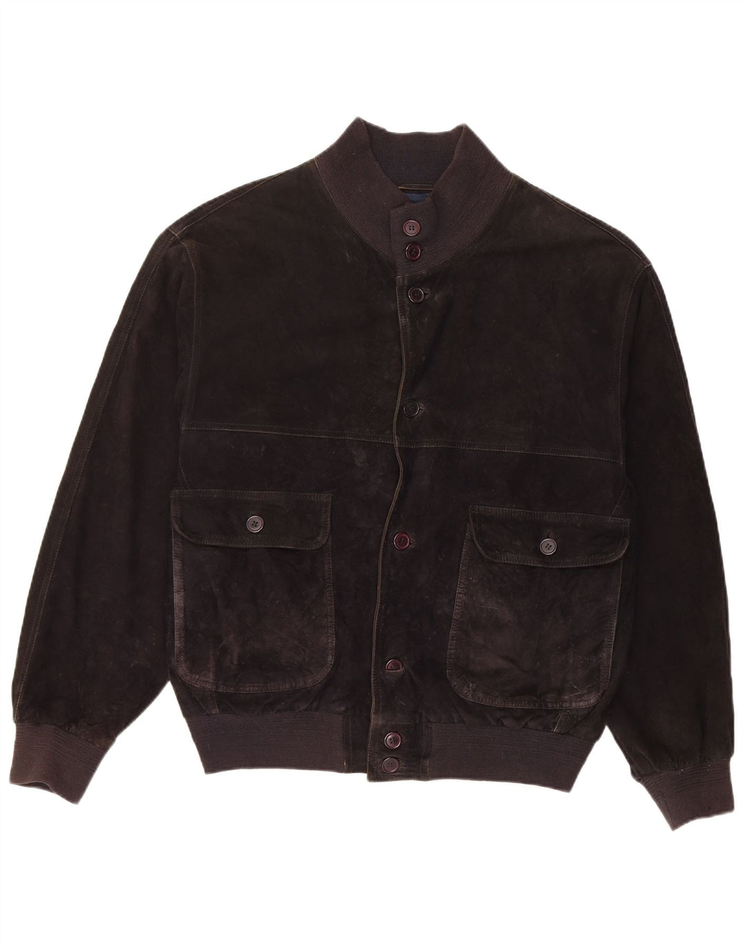Bomber vintage pentru bărbați din piele intoarsa IT 48 Medium Black Leather