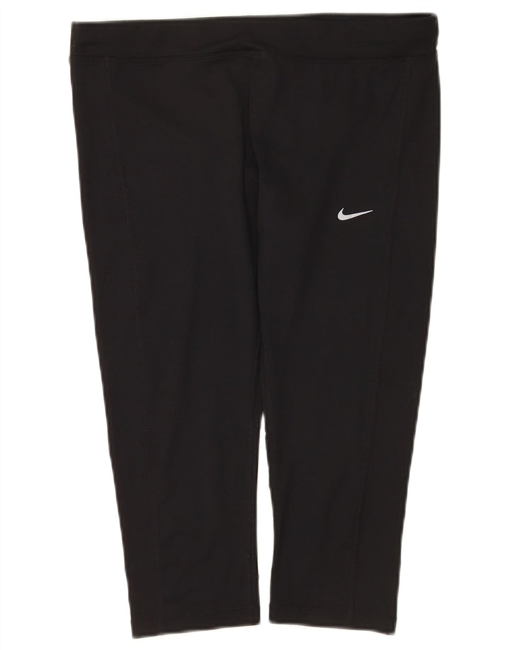 Leggings capri Nike Dri Fit pentru femei UK 14 Poliester negru mare