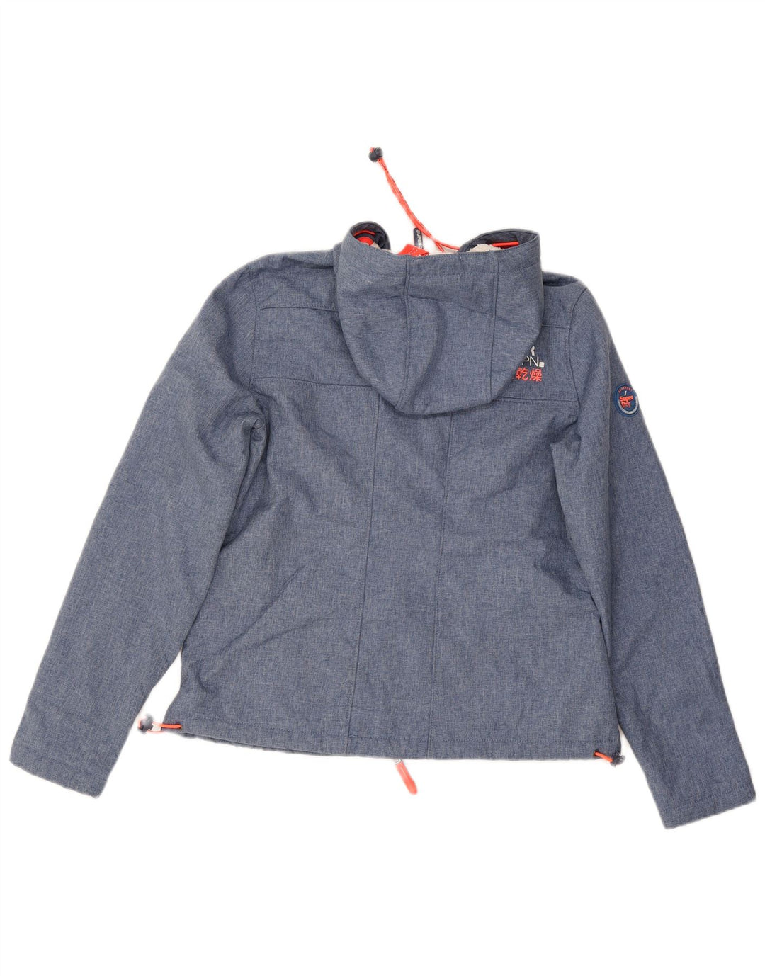 Jachetă Windbreaker cu glugă pentru femei Superdry, UK 14, albastru mediu