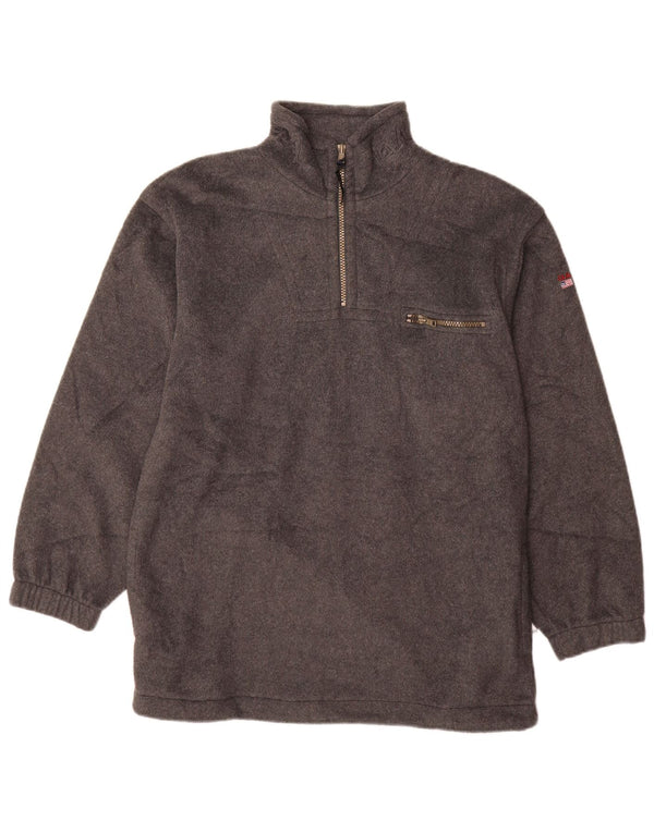 Pulover GANT pentru băieți, înalt, cu fermoar, lână, 13-14 ani, 2XL, gri poliester