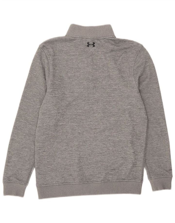 Pulover Under Armour pentru bărbați, cu fermoar și gât, poliester mic, gri