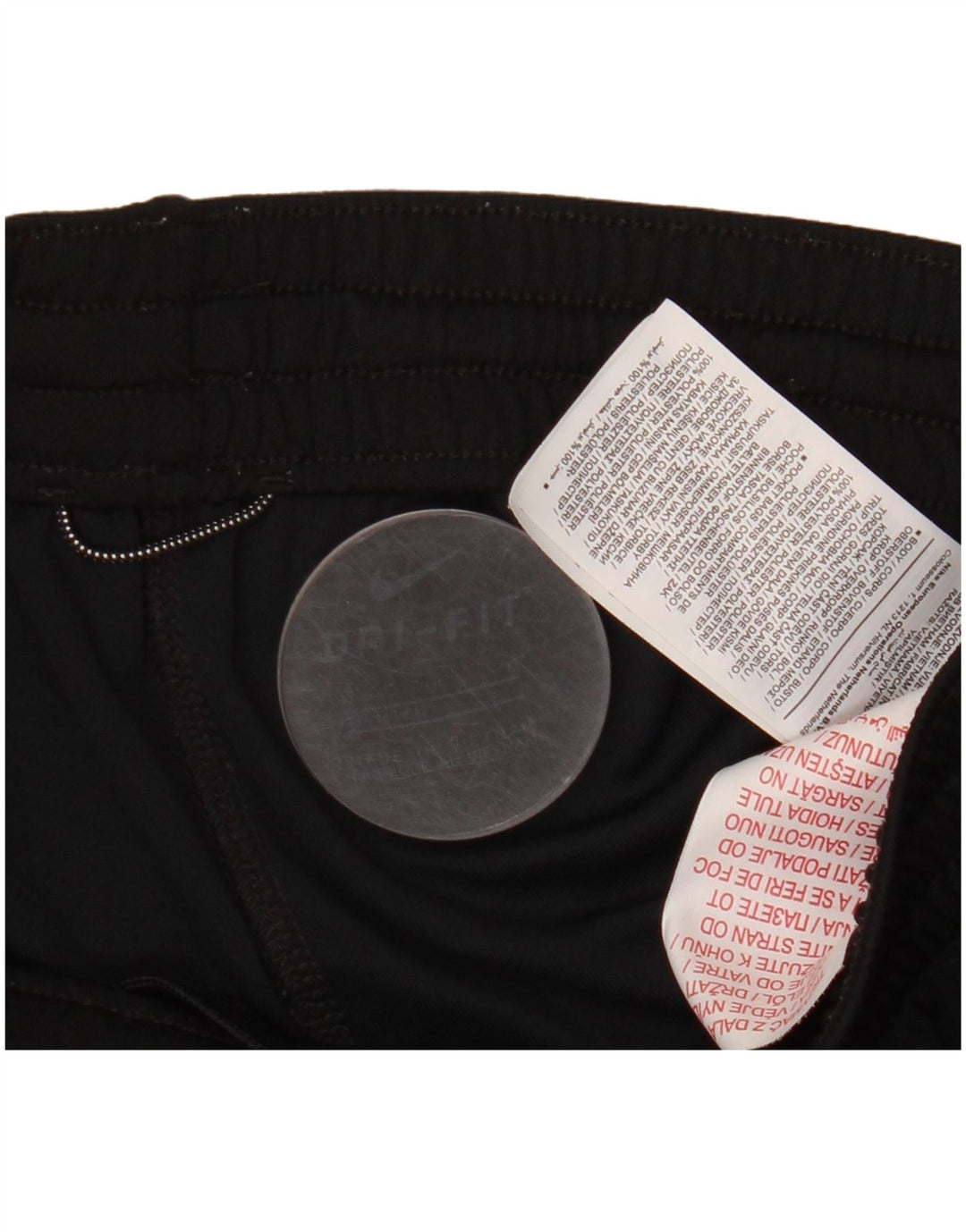 Pantaloni scurți sport grafic NIKE pentru băieți 7-8 ani poliester negru