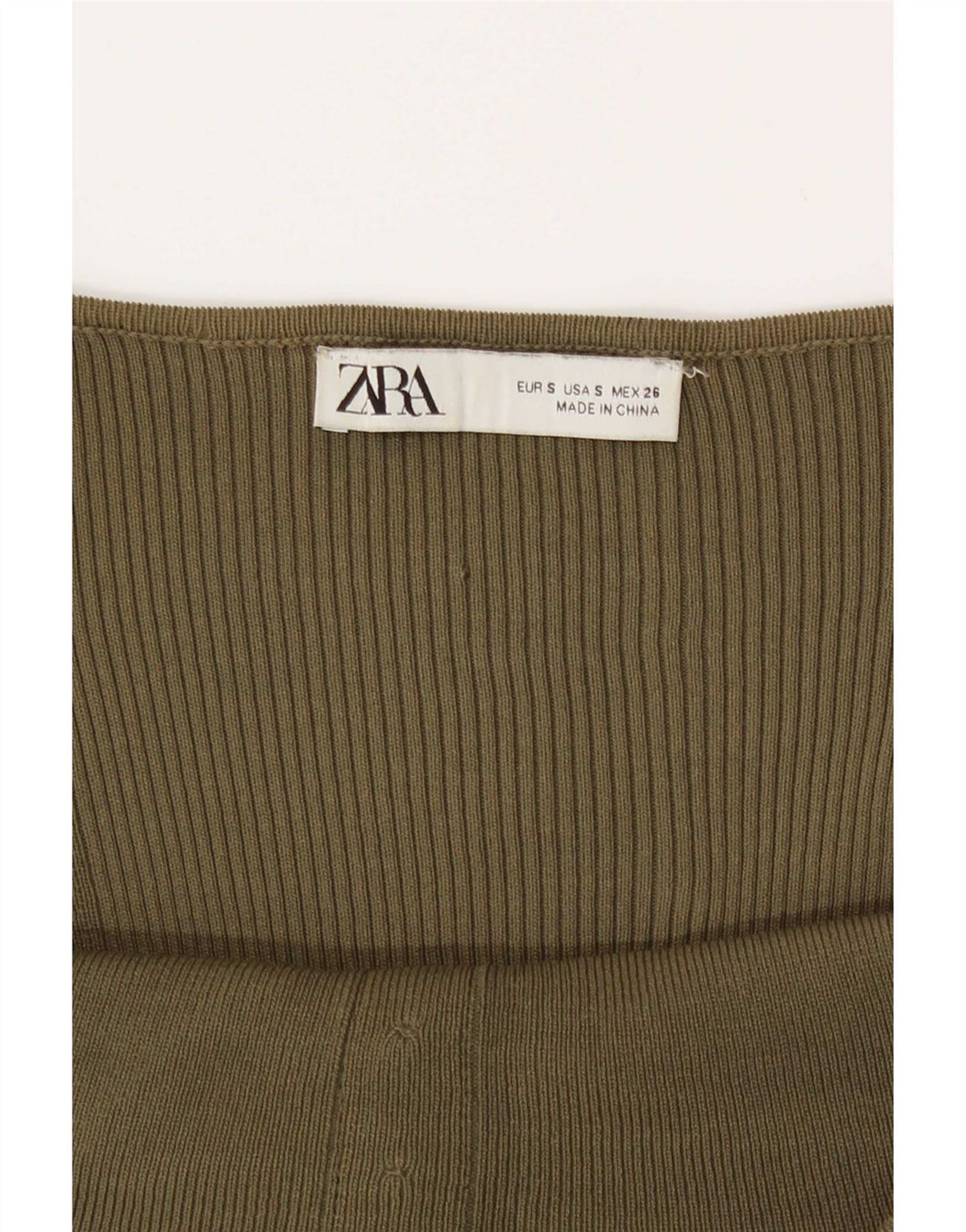 Crop Top cu mânecă lungă pentru femei Zara UK 8 Small Green