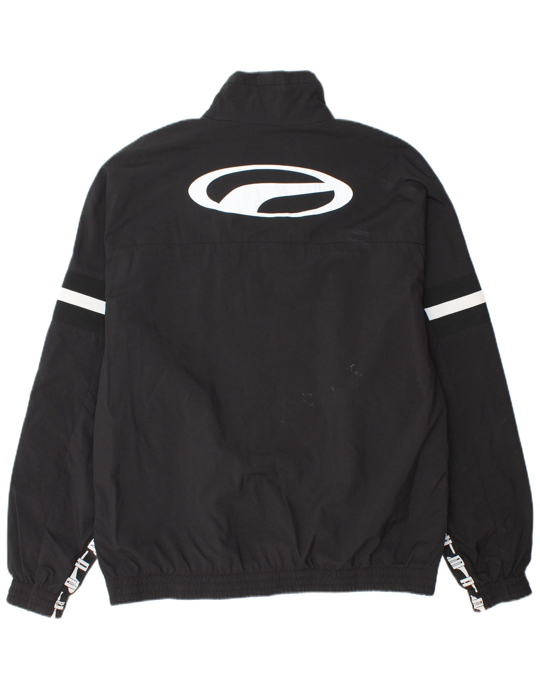 Jachetă de ploaie grafică PUMA pentru bărbați UK 40, mare, neagră, poliamidă