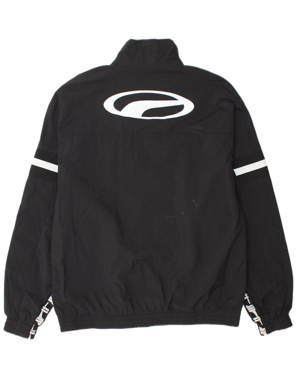 Jachetă de ploaie grafică PUMA pentru bărbați UK 40, mare, neagră, poliamidă