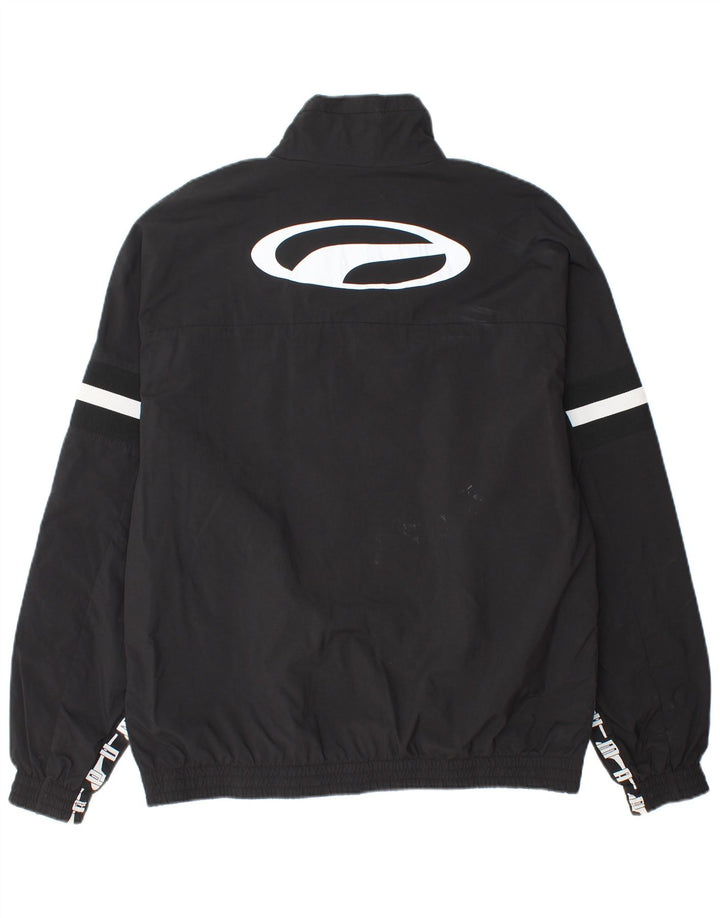 Jachetă de ploaie grafică PUMA pentru bărbați UK 40, mare, neagră, poliamidă