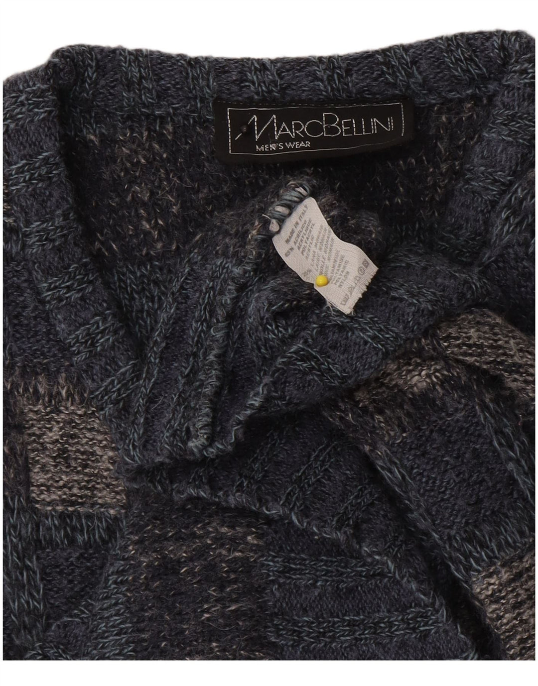 Vestă Vintage pentru bărbați Tank Top Small Grey Check Acrylic