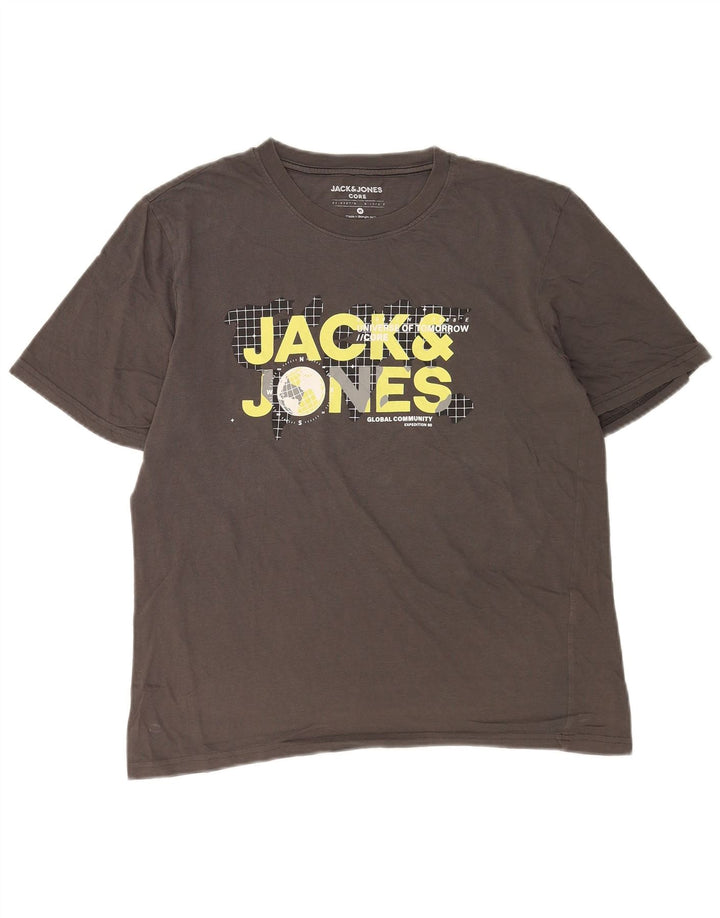 Tricou cu grafic Jack & Jones pentru bărbați Top, gri mediu