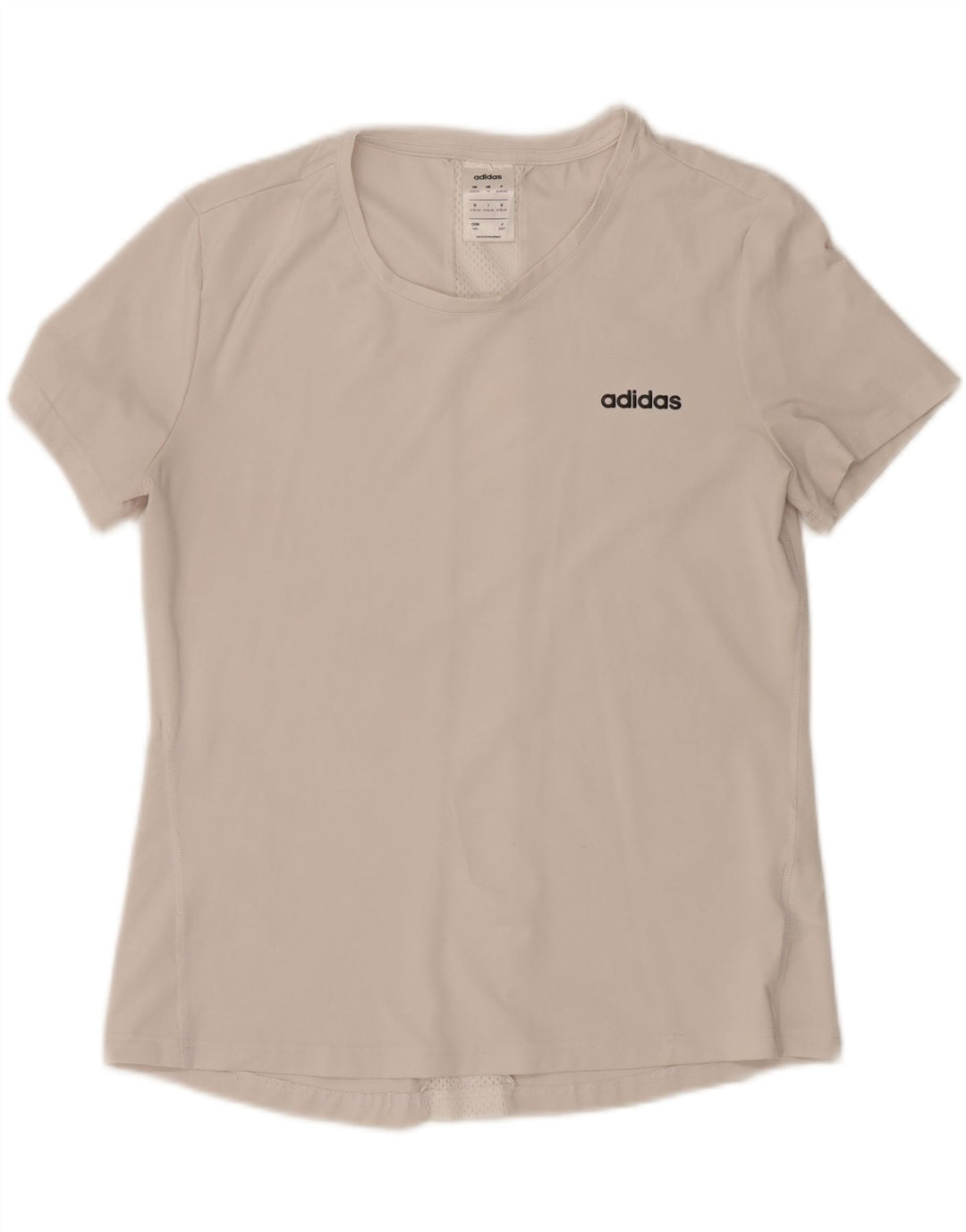 ADIDAS Womens T-Shirt Top UK 12/14 Medium White Polyester Vintage Adidas and Second-Hand Adidas from Messina Hembry 