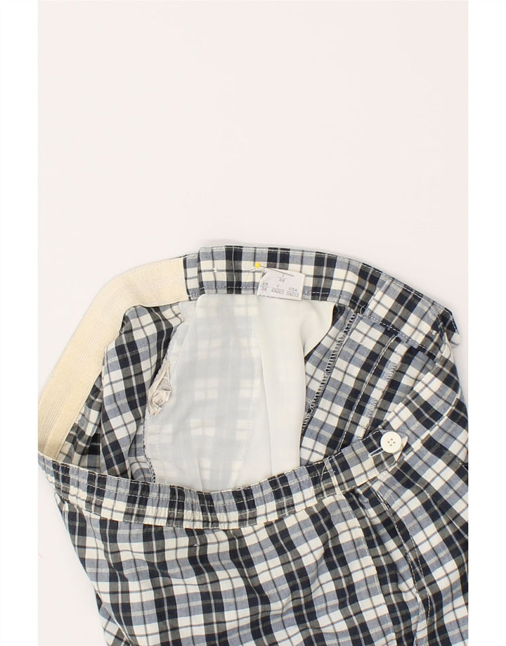 BELFE Womens Chino Shorts EU 38 Medium W32  Blue Check Vintage Belfe and Second-Hand Belfe from Messina Hembry 