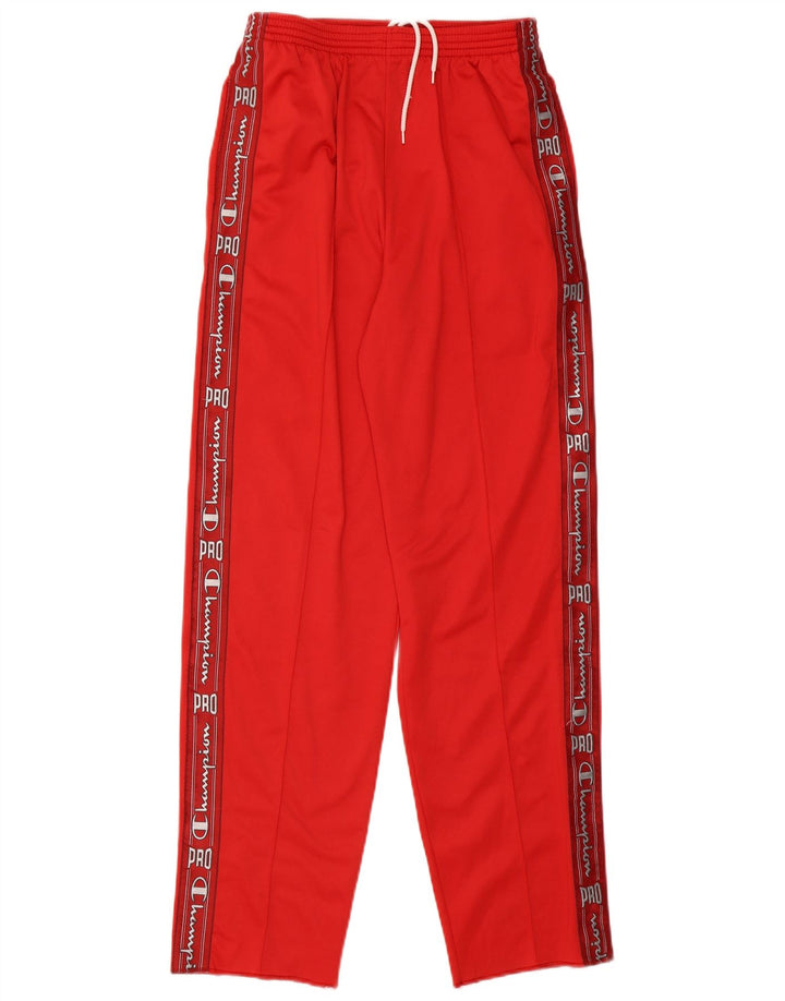 Pantaloni de trening grafic pentru bărbați Champion, poliester roșu mediu