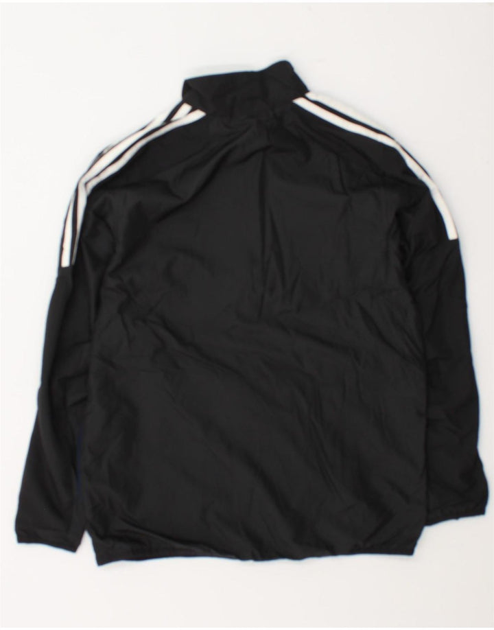 Jachetă de top pentru trening cu grafic pentru băieți Adidas 13-14 ani, poliester negru