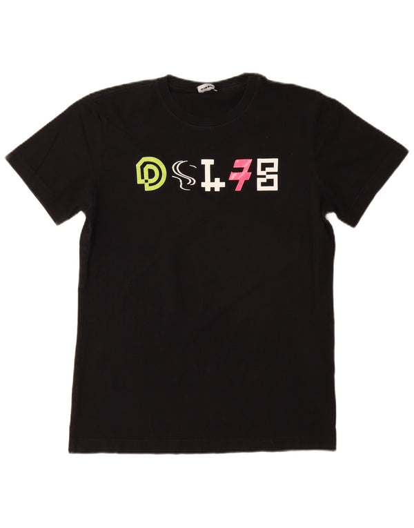 Tricou grafic Diesel pentru femei Top UK 10 Small Black Bumbac