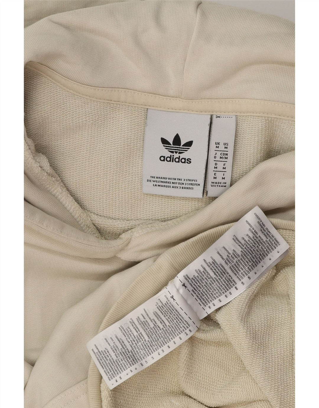 Pulover ADIDAS pentru femei, UK 14, bumbac alb, mediu