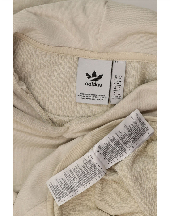 Pulover ADIDAS pentru femei, UK 14, bumbac alb, mediu