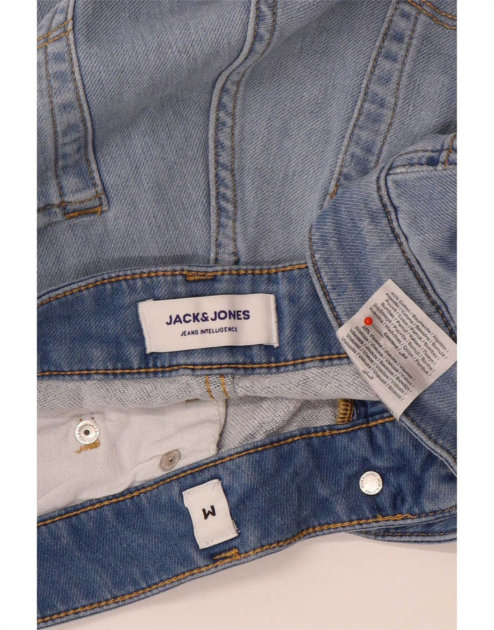 Pantaloni scurți Jack & Jones pentru bărbați din denim învechit, mediu W32, bumbac albastru