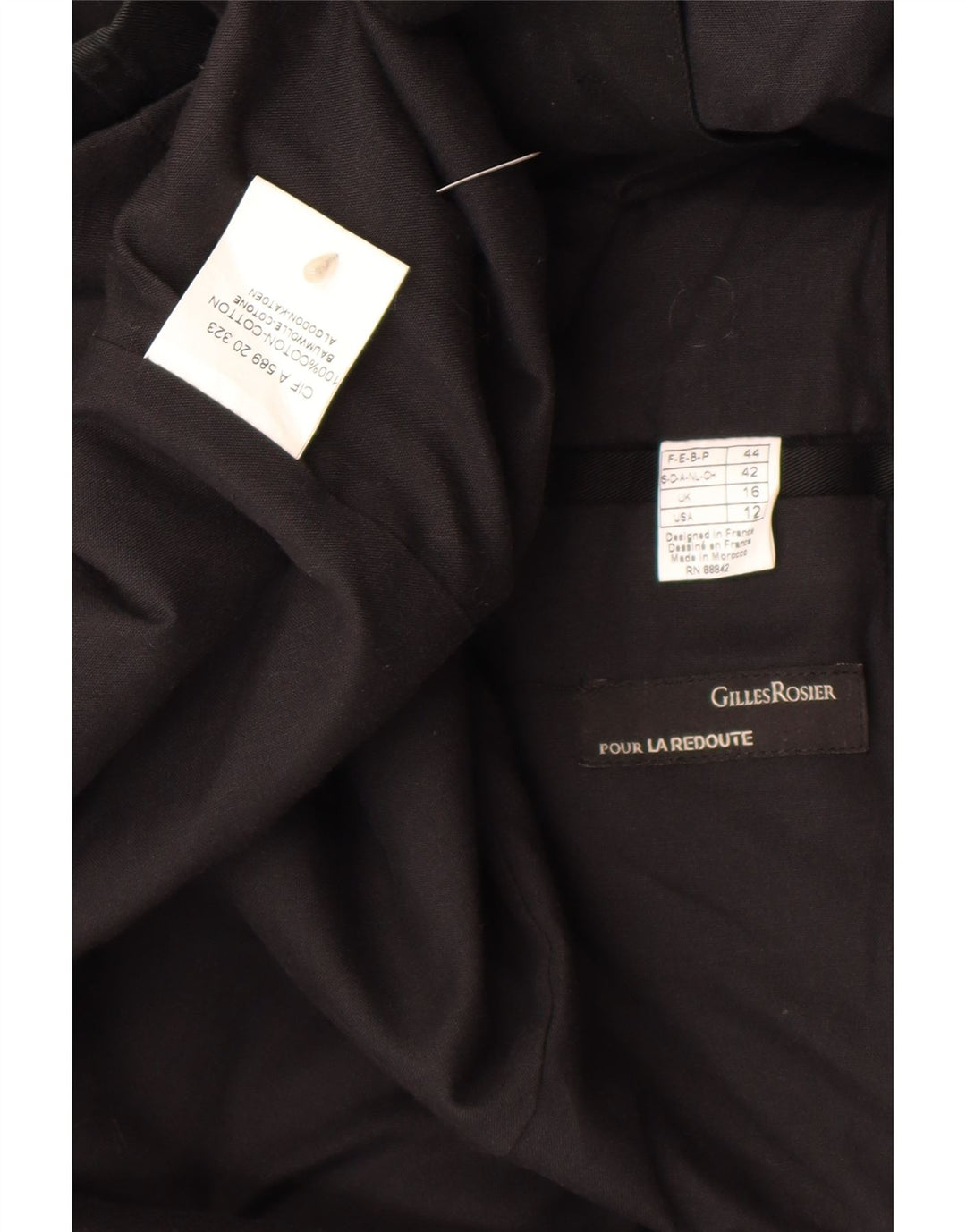 Trench pentru femei La Redoute UK 16, mare, negru, bumbac