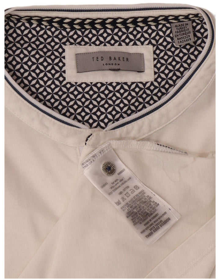 TED BAKER Mens T-Shirt Top Large White Cotton