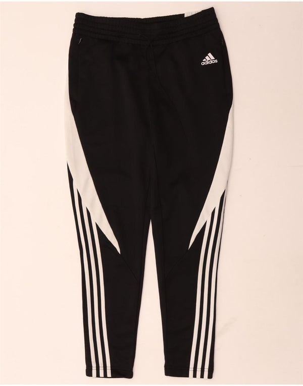 Pantaloni de trening Adidas pentru femei UK 10 Mici, negru, poliester color bloc