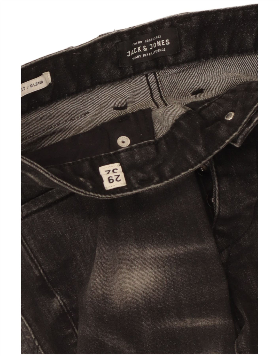 Blugi Jack & Jones GLENN Slim pentru bărbați W29 L32 negri