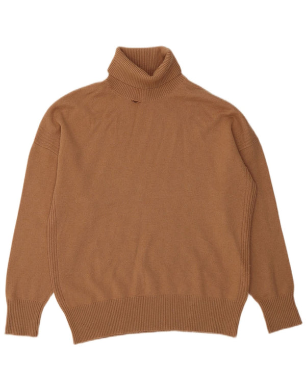 Reiss Pulover cu gât rulat pentru femei UK 14 Medium Brown Wool