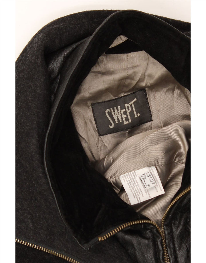 SWEPT Womens Overcoat UK 18 XL Grey Wool Vintage Swept and Second-Hand Swept from Messina Hembry 