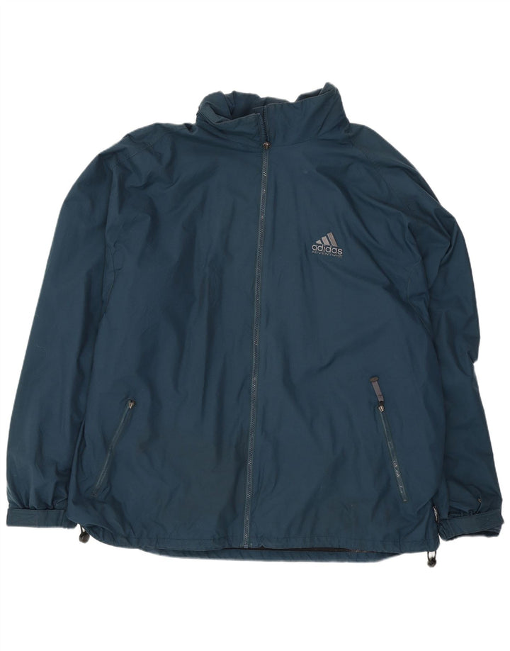 ADIDAS Mens Rain Jacket UK 42 XL Green Polyester