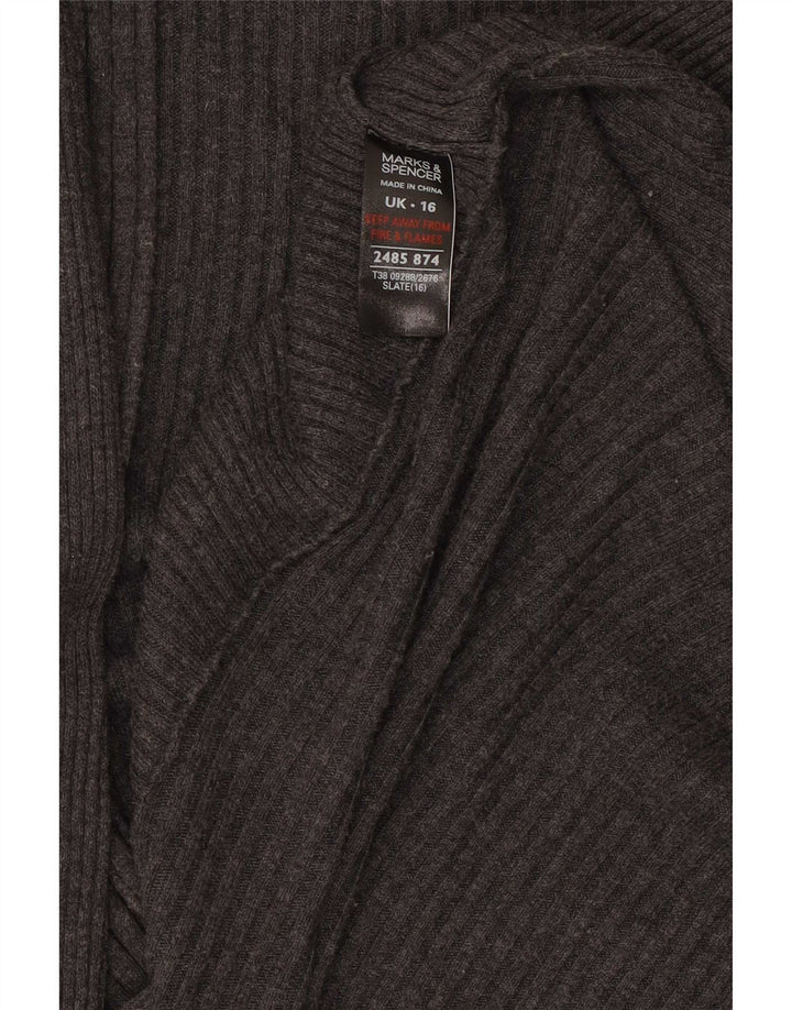 Pulover cardigan deschis pentru femei Marks & Spencer UK 16 mare gri