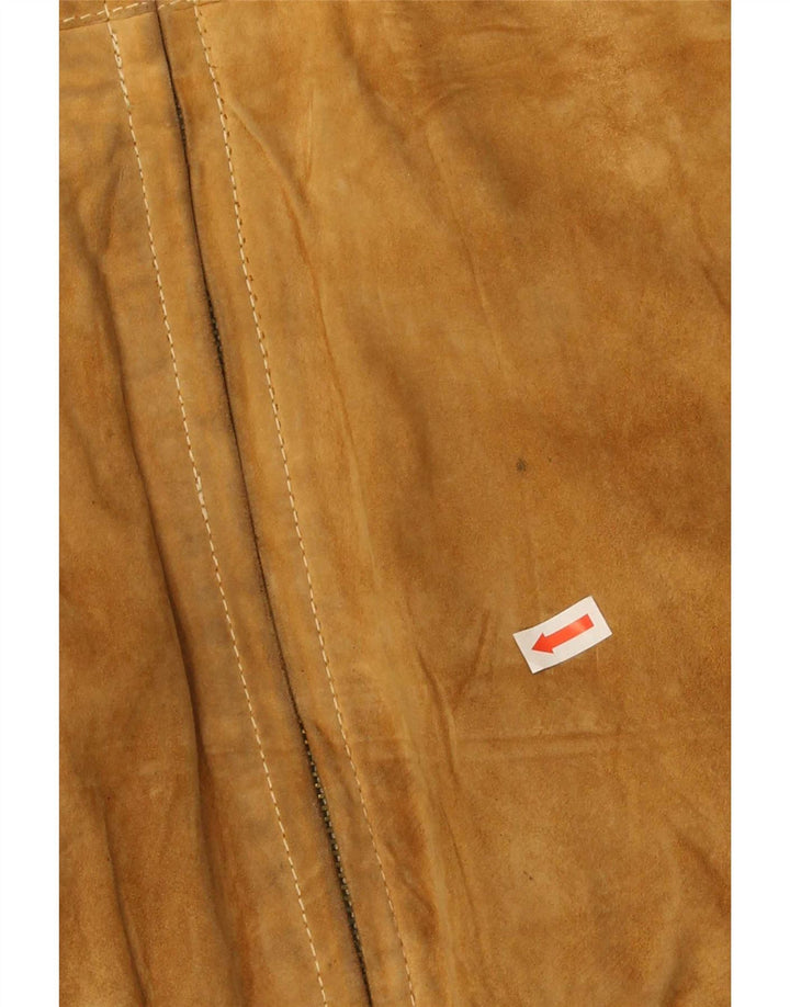 Bomber Vintage pentru bărbați din piele intoarsa IT 50 Large Beige