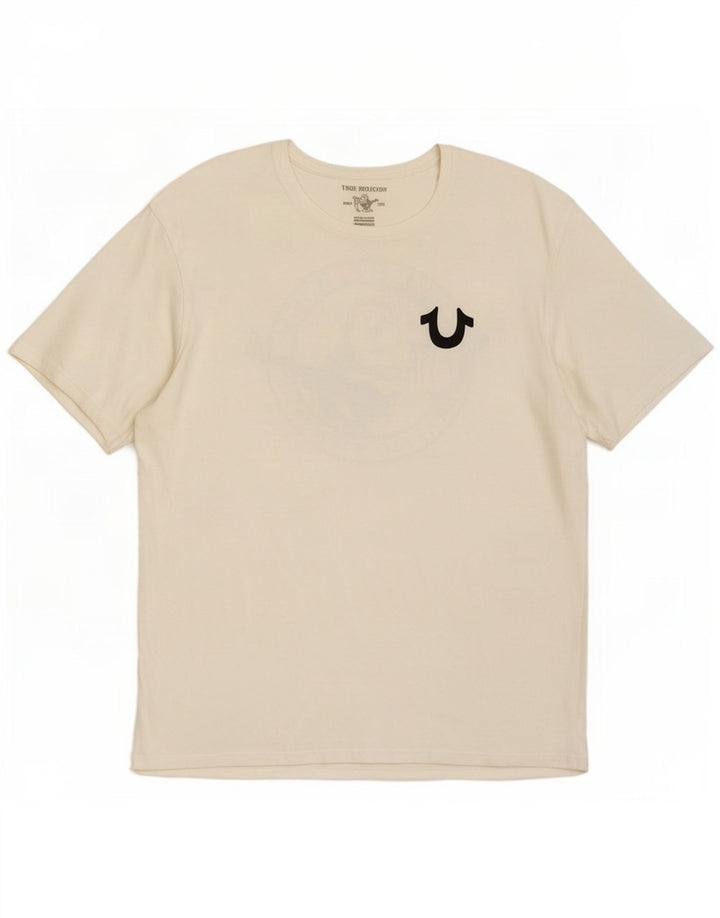 True Religion Tricou grafic pentru bărbați Top XL Bumbac alb