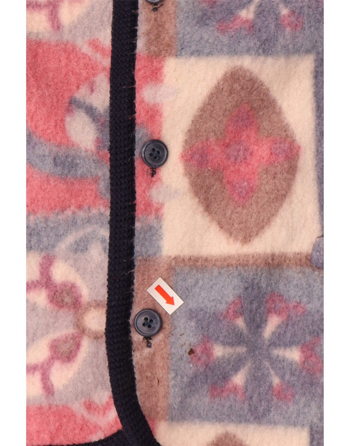 VINTAGE Gilet pentru bărbați din fleece UK 42 XL, multicolor, poliester Fair Isle