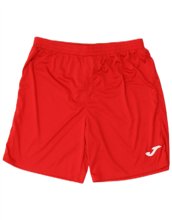 Pantaloni scurți sport Joma pentru bărbați, poliester roșu mare