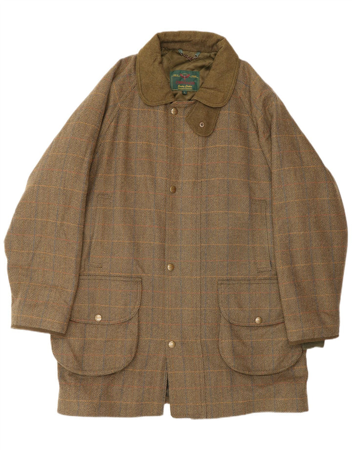 Jachetă utilitare pentru bărbați CHRYSALIS UK 40, lână clasică, kaki, în spină de pește