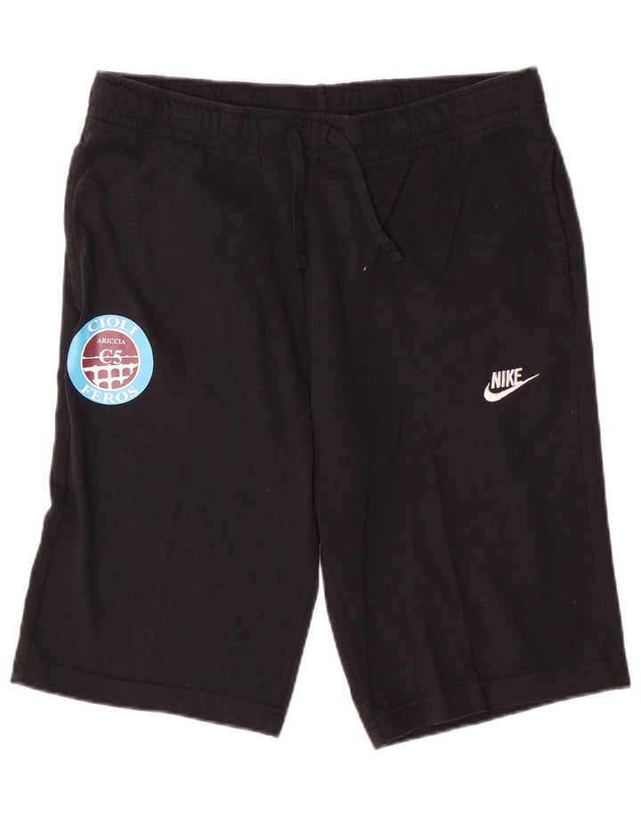 Pantaloni scurți sport NIKE pentru bărbați, bumbac mediu negru