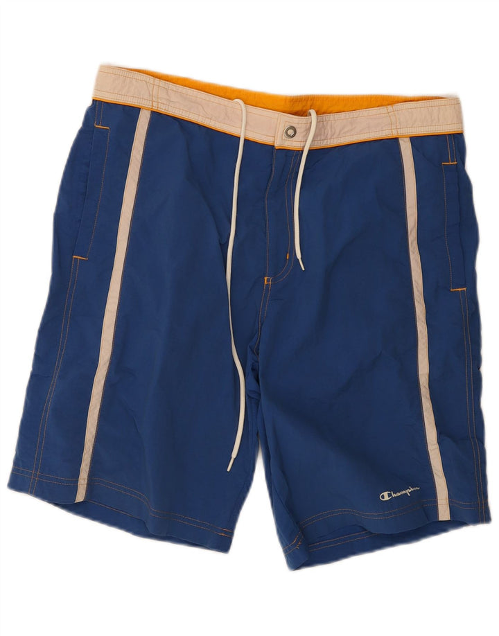 Pantaloni scurți de înot Champion pentru bărbați, medii, bleumarin, poliamidă color bloc