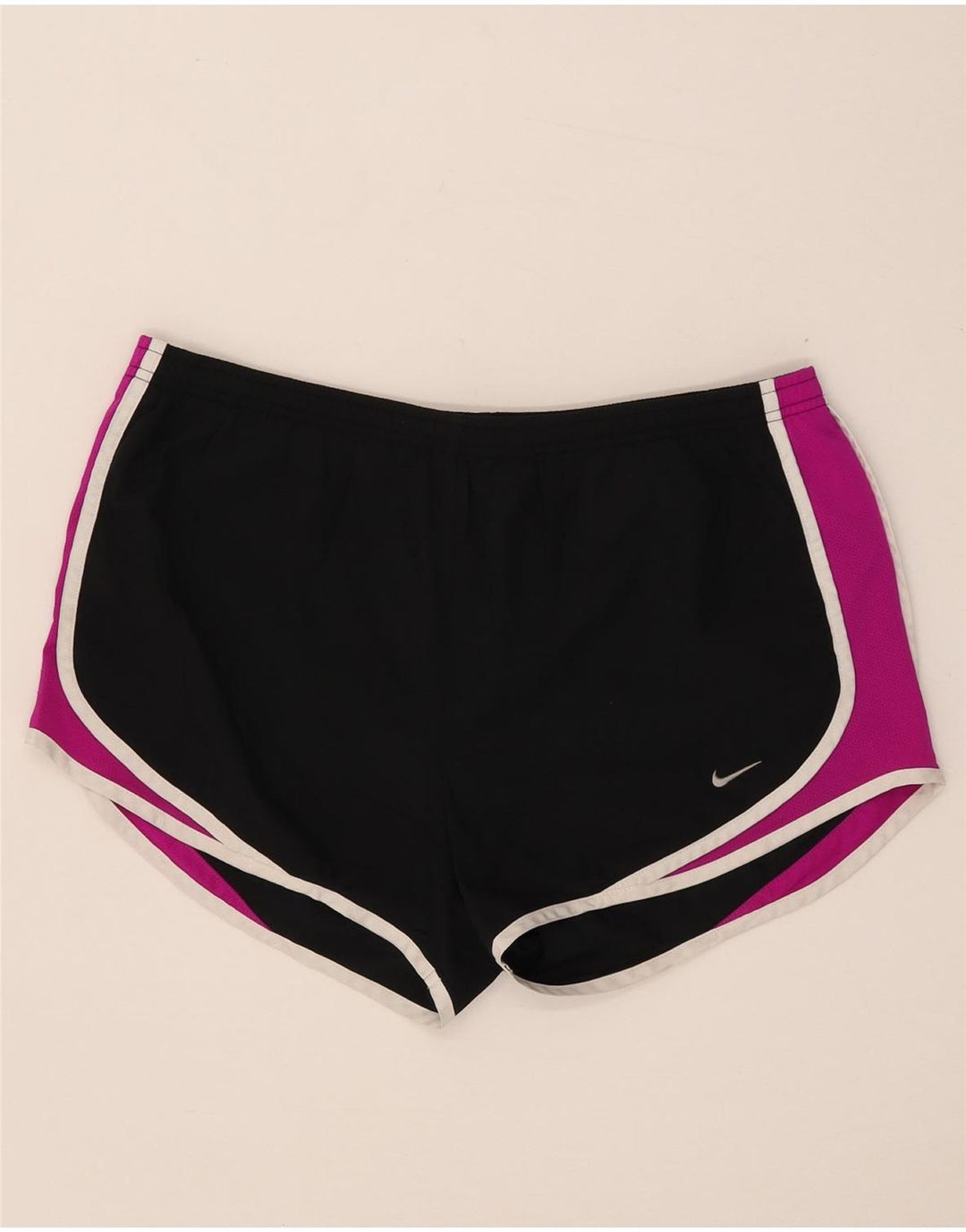Pantaloni scurti sport Nike pentru femei UK 14 Medium Black Colorblock Poliester