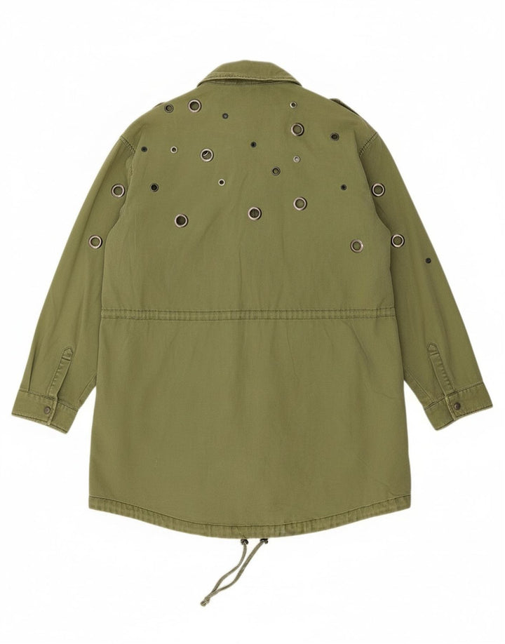Jachetă militară supradimensionată pentru femei Zara UK 14 Medium Khaki