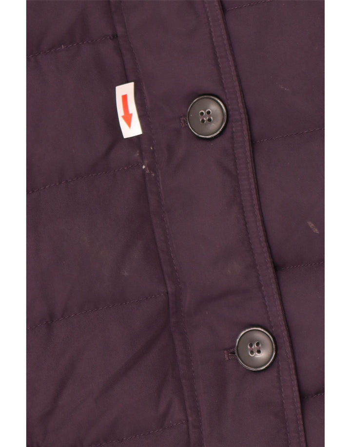 Crew Clothing Jachetă căptușită cu glugă pentru femei UK 10 Poliester violet mic