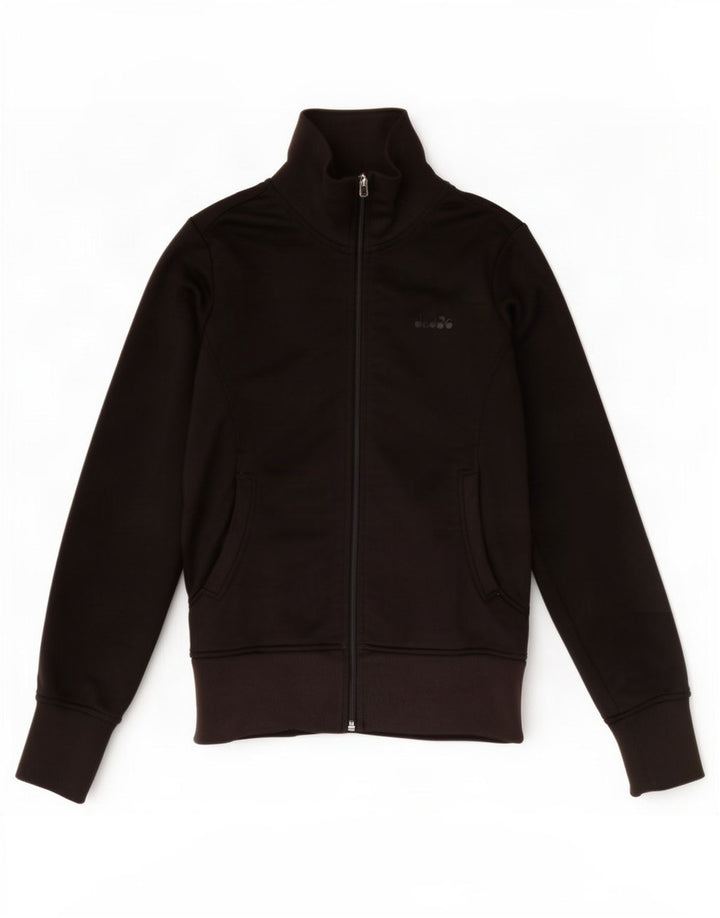 Jachetă de trening Diadora pentru femei UK 12 Poliester mediu negru