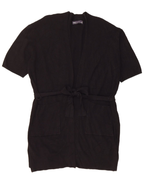 Pulover cardigan cu mânecă scurtă pentru femei Marks & Spencer UK 14 Medium Negru