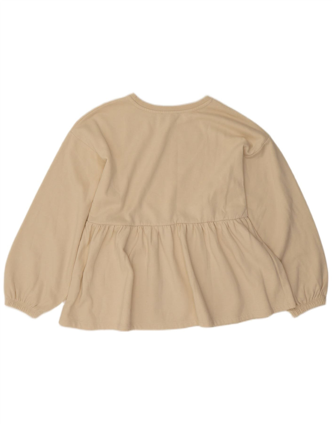 Pulover de hanorac pentru femei Zara UK 14, bumbac alb, mediu