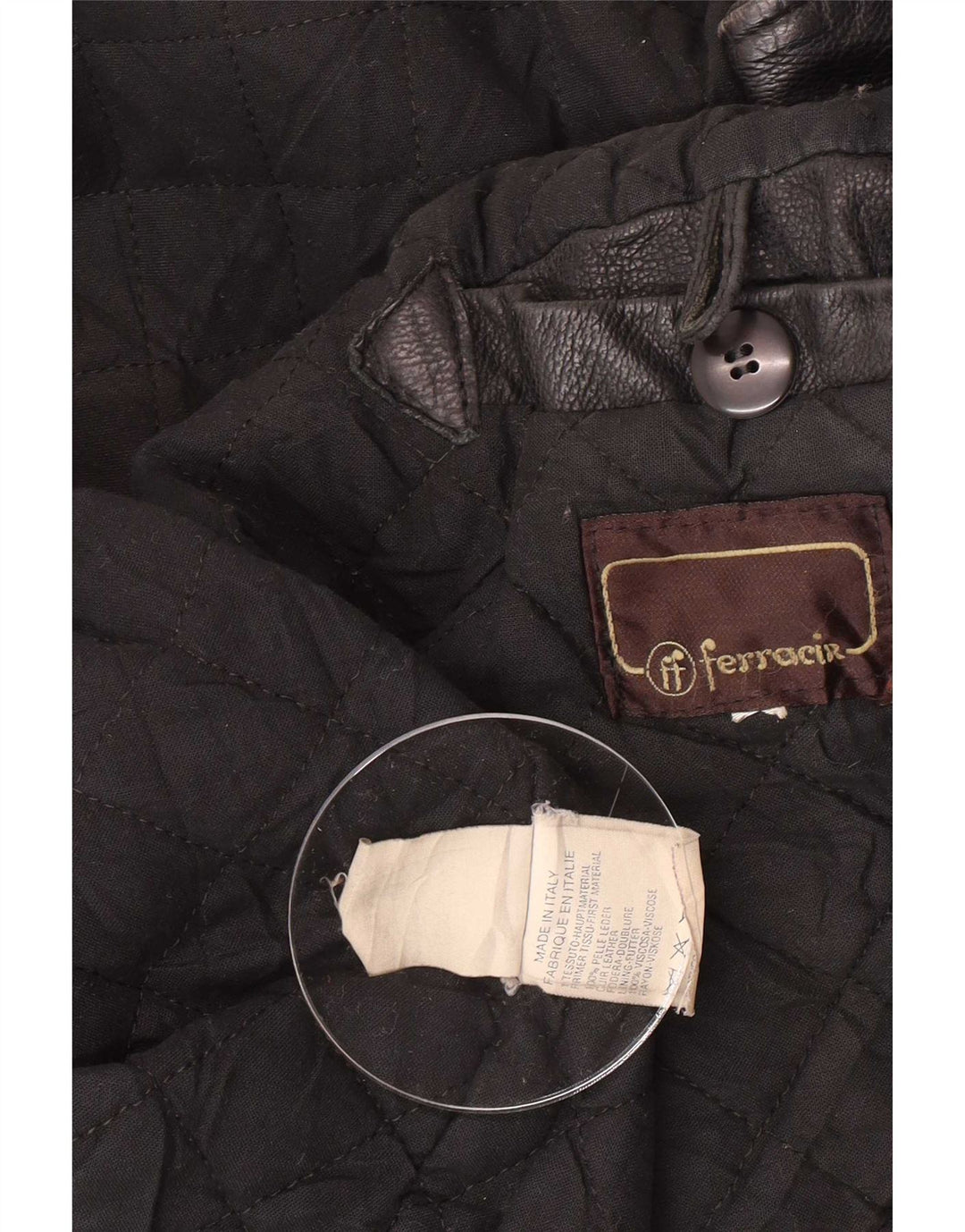 Jachetă de piele vintage pentru bărbați UK 42 XL neagră
