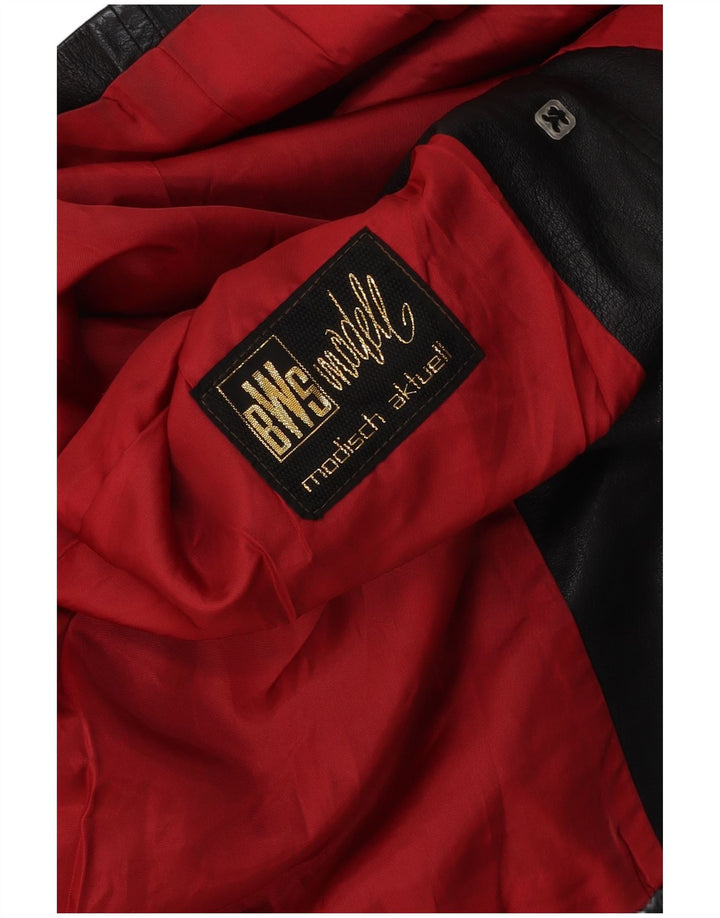 Jachetă de piele BWS pentru femei UK 10 Small Black