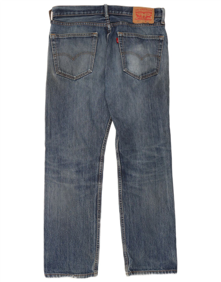 Blugi drepți distressed 505 Levi's pentru bărbați W33 L30 bumbac albastru