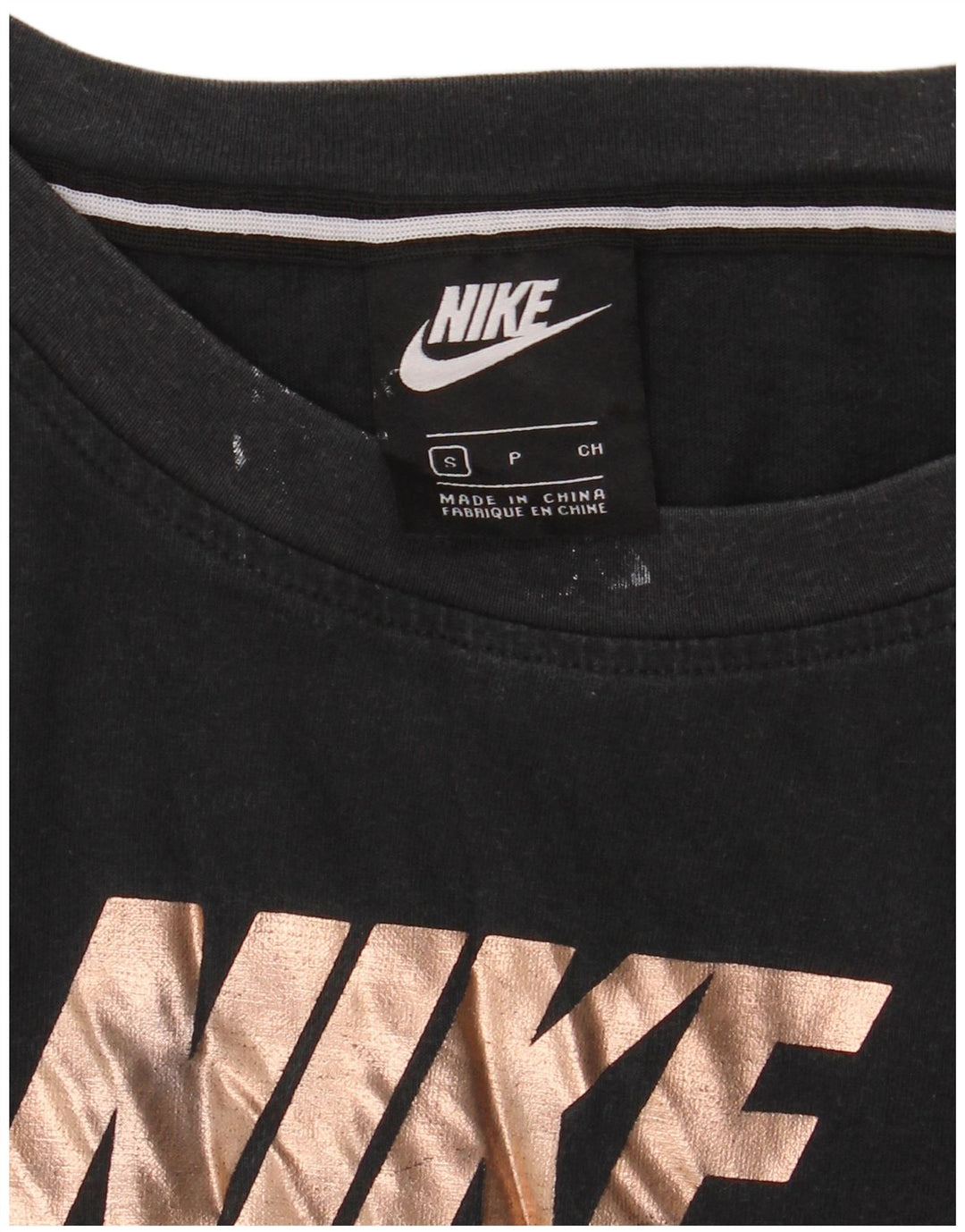 Tricou grafic supradimensionat pentru femei NIKE Top UK 10 Small Black