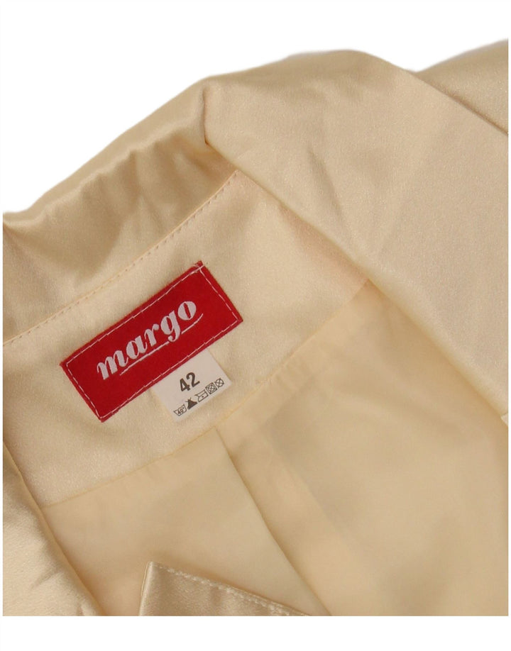 Top bolero vintage pentru femei cu mâneci jumătate IT 42 Medium Off White