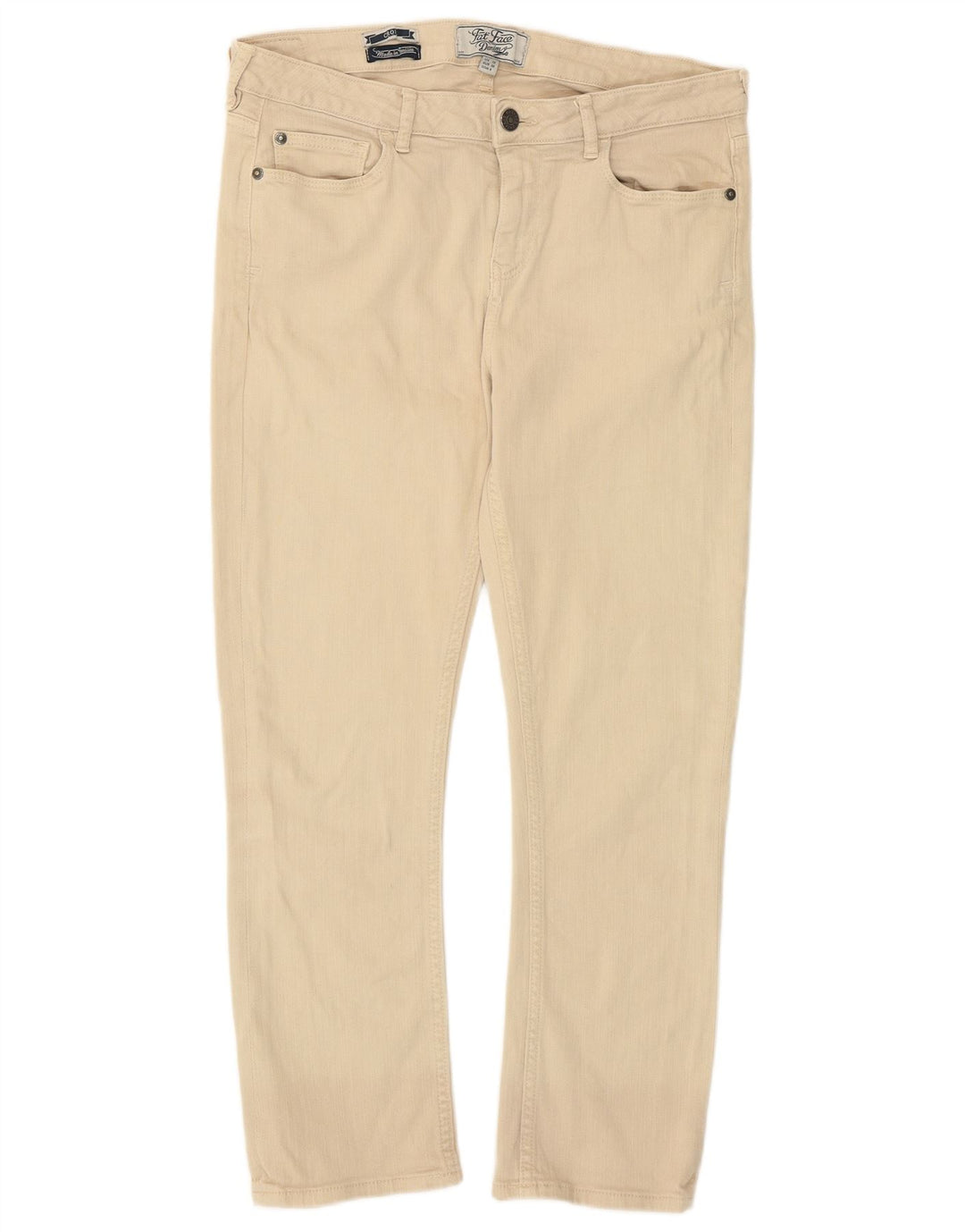 Fat Face, blugi tăiați pentru femei UK 10 Small W29 L24 Bej Bumbac