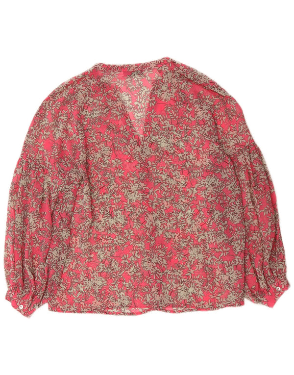 MINT VELVET Bluză transparentă pentru femei UK 12 Medium Pink Floral