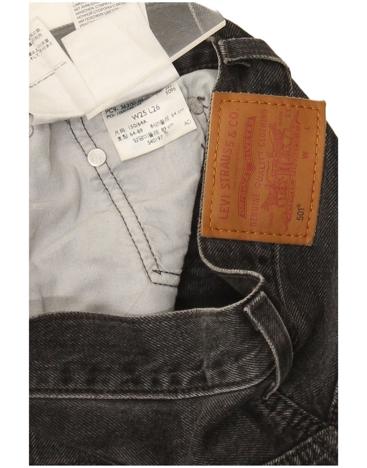 Blugi drepti pentru femei Levi's 501 W25 L26 bumbac gri